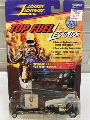 Johnny Lightning Top Fuel Legends Swamp Rat Big Daddy Don Garlits 1974 Dragster