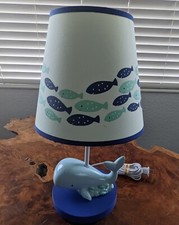 Lambs  Ivy Whale Lamp Oceania Collection Blue