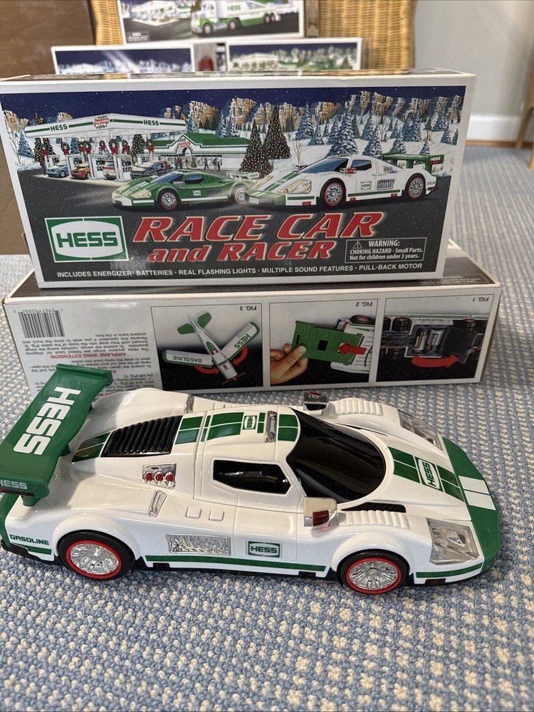 2009 Hess Toy Truck Race Car and Racer with Lights & Sound New In Box