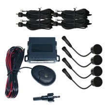 STEELMATE EBAT Matt Black Rear Reversing Parking Sensors 4 Sensor System PTSC1