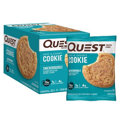 	Quest Nutrition Snickerdoodle Protein Cookie Low Carb Gluten Free 12 Count	