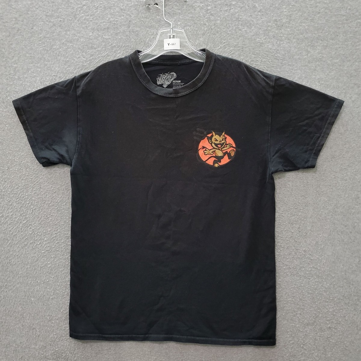 Everyday Vandals Men T-Shirt Medium Black World Tour 2008 Graphic