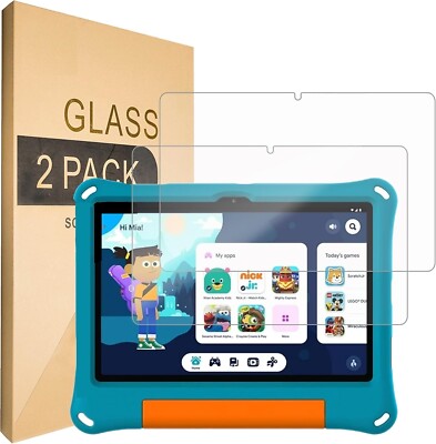 2 PCS Screen Protector for ONN 10.1'' Kids Tablet 2024 Model Tempered Glass Saver