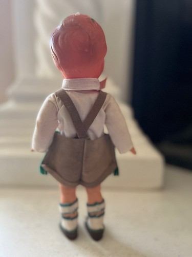 Vintage Hans 25 Volk, Alpine Boy German folk dolls, Sleepy Blue Eyes 10", No Hat - Picture 4 of 8
