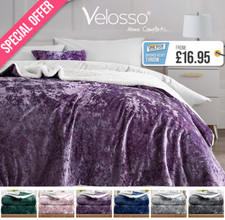 Luxury Crushed Velvet ULTIMATE Warmth Throw Large Blanket Sherpa Fleece Reverse