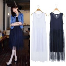 femme robe longue débardeur modal maille Render Dessous De Robe glissant jupon