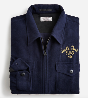WALLACE & BARNES J.CREW ZIP FRONT SOUTH STREET CHAIN STITCH