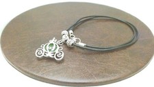 Genuine Beach Glass, Sea Glass, Pumpkin Cage Locket, Pendant Leather Necklace