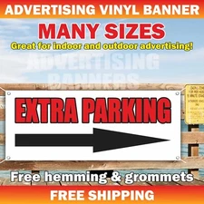 EXTRA PARKING Advertising Banner Vinyl Mesh Sign customer attention warning