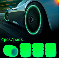 4pcs Glow-in-dark Tire Valve Caps For Cars -bikes -motorcycles - Trucks-new