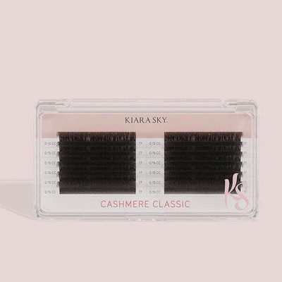 Kiara Sky Lash Extensions Cashmere Classic Thickness 0.15 Curl CC Length 15mm CL