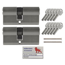 2X Cylindres Profil 65Mm 30/35 10X Clés Serrure Identiques Avec Carte De Code