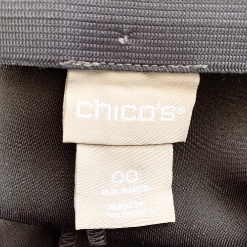 Chico’s Pants Size 0 US 2 Gray Slim Leg Pull On Stretch Faux Suede Ankle Pant - Picture 7 of 12