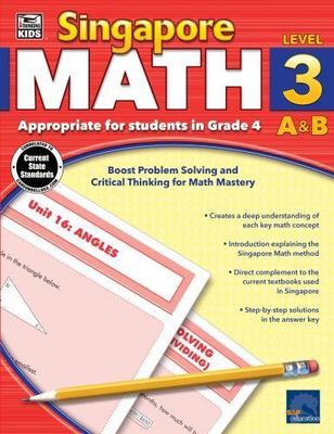 Singapore Math Grade 4 Workbook 4th Grade Addition, Subtraction, Multiplicatio..