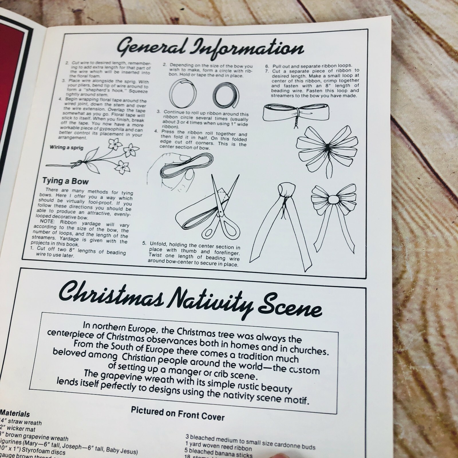 vtg Christmastime Wreath & Centerpieces 1982 by plaid craft book 