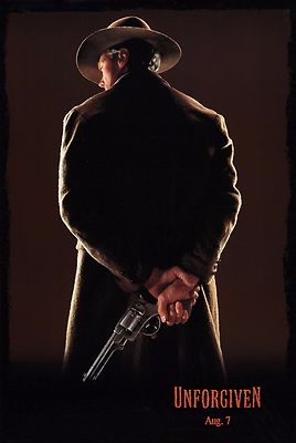 UNFORGIVEN (1992) ORIGINAL ADVANCE MOVIE POSTER - ROLLED - 2-S  GLOSSY UV COATED