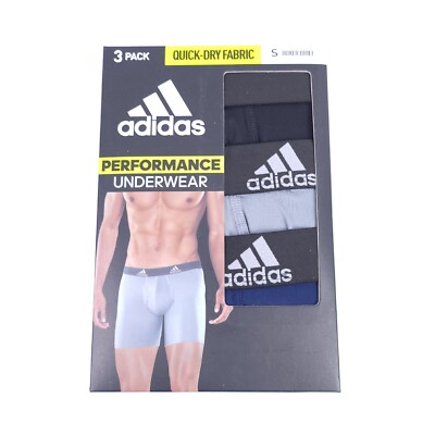 Adidas Men's Small Performance Boxer Brief Underwear (3-Pack - Main Image