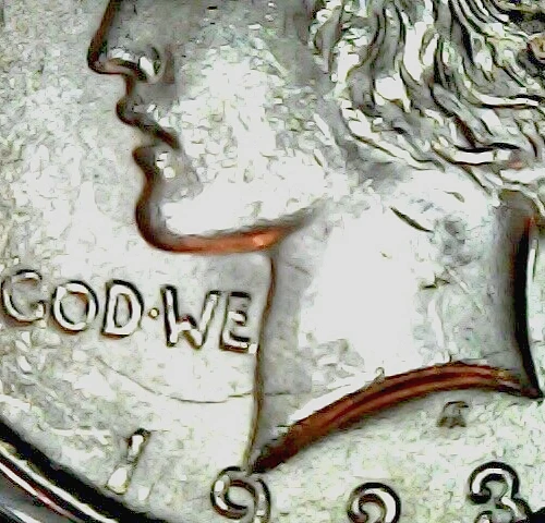 1923 Peace Dollar - Philadelphia - Obverse Planchet Crack Mint Error/BU/ CL11