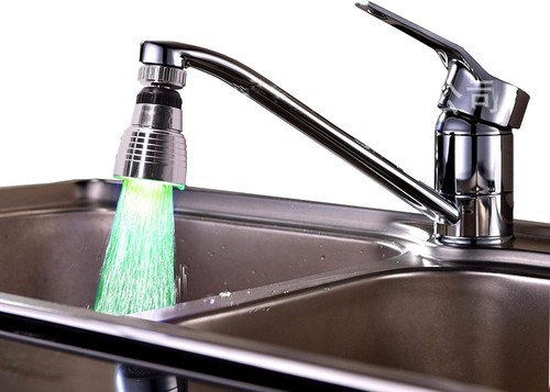 Color Changing LED Faucet Light - Temperature Sensitive for Kitchen & Bath - Picture 7 of 9