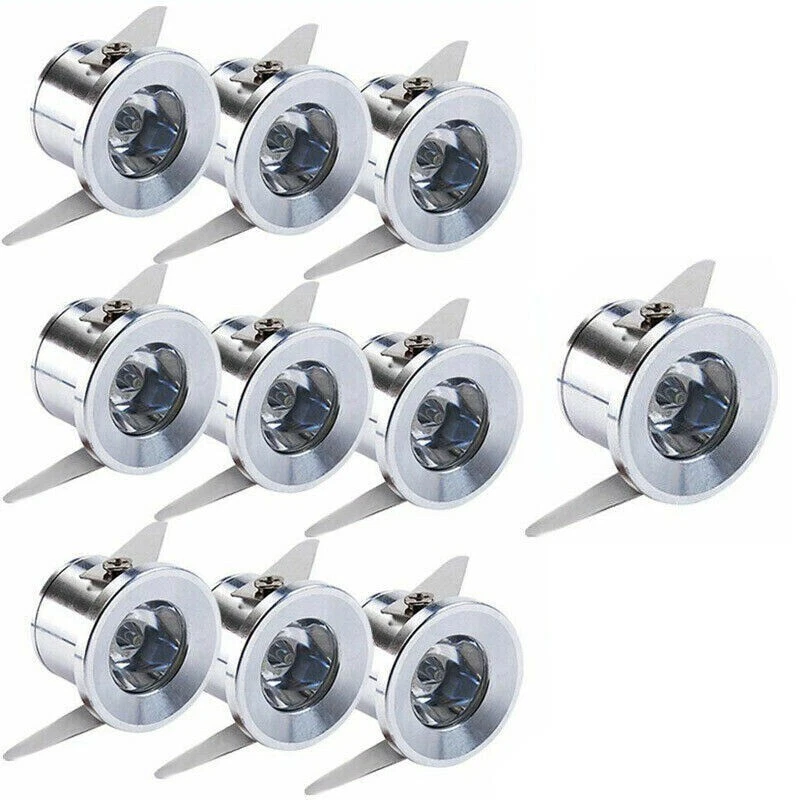 10 FARETTO LED 1W PUNTO LUCE SEGNAPASSO AD INCASSO SCALE LUCE BIANCA FREDDA 220V - Immagine 3 di 4