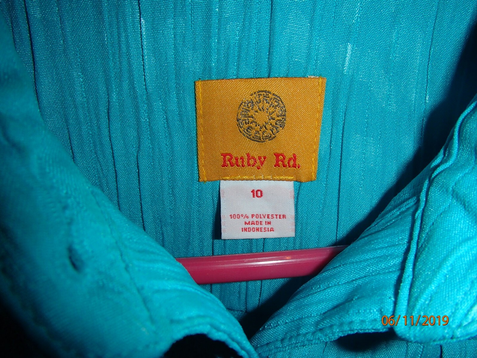 RUBY RED LIGHT WEIGHT CRINKLED LEOPARD TEXTURED T… - image 2