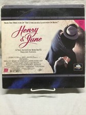 Henry  June Laserdisc Philip Kaufman Fred Ward Uma Thurman Vintage Untested