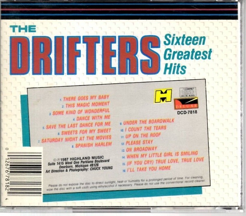 The Drifters CD Deluxe Records, 1987, DCD-7818, Sixteen Greatest