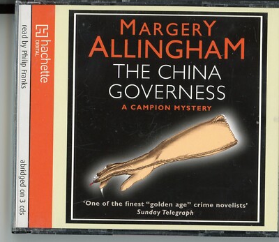 AUDIO BOOK Margery Allingham THE CHINA GOVERNESS read by Philip Franks on 3 CDs