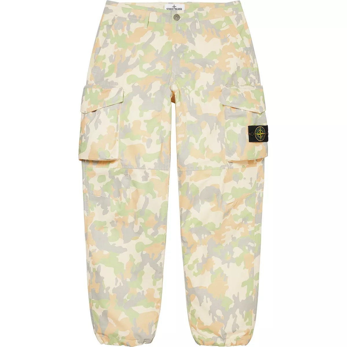 size 32 - Supreme Stone Island Reactive Ice Camo Ripstop Cargo Pant 301S1  Tan