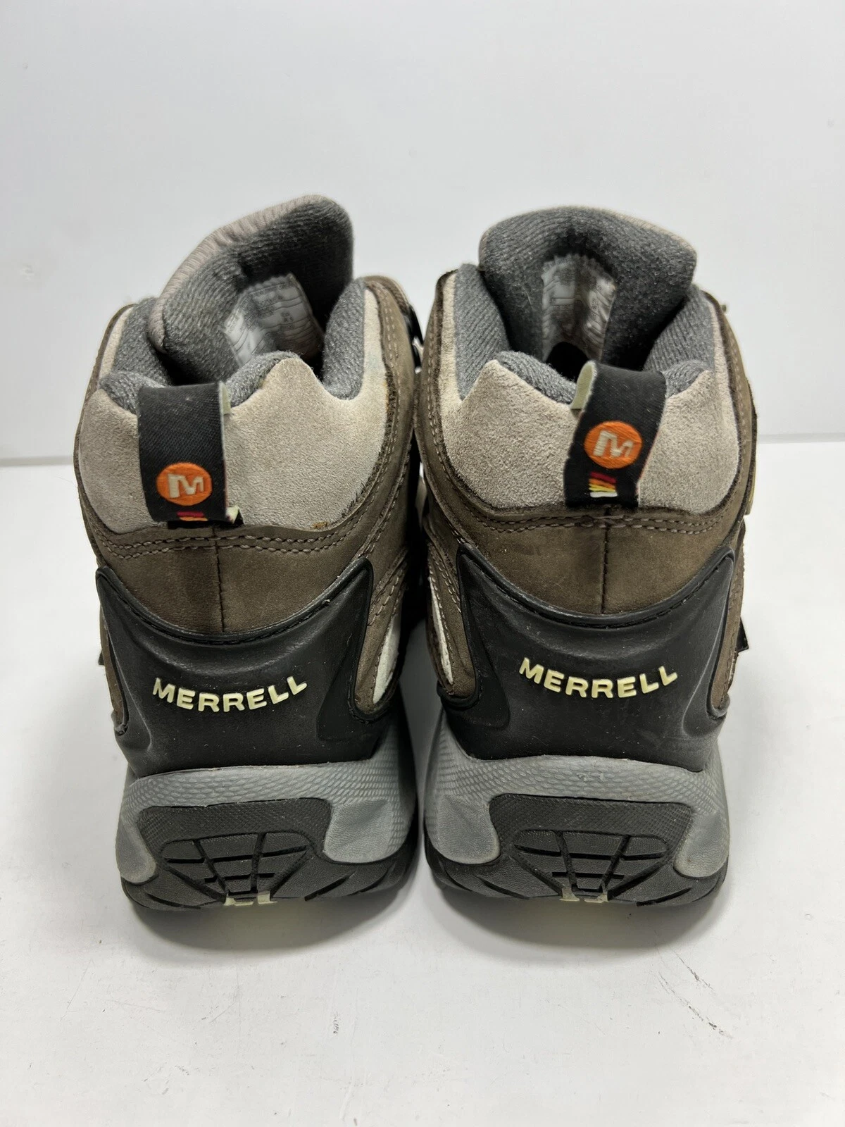 merrell radius mid hiking trail waterproof vibram walnut boots