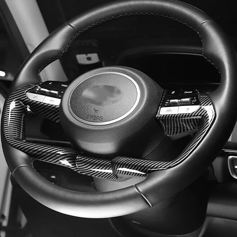 Für Hyundai Tucson NX4 Lenkradverkleidung Lenkradblende Abdeckung Carbon Faser - Bild 4 von 4