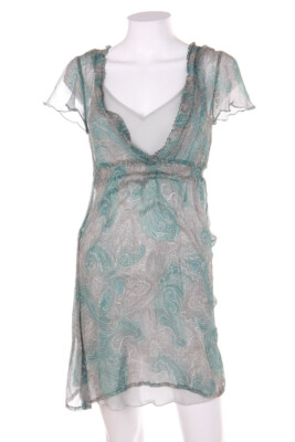 NAVYBOOT Jeans Dress Paisley Print Layer Look D 36 grey