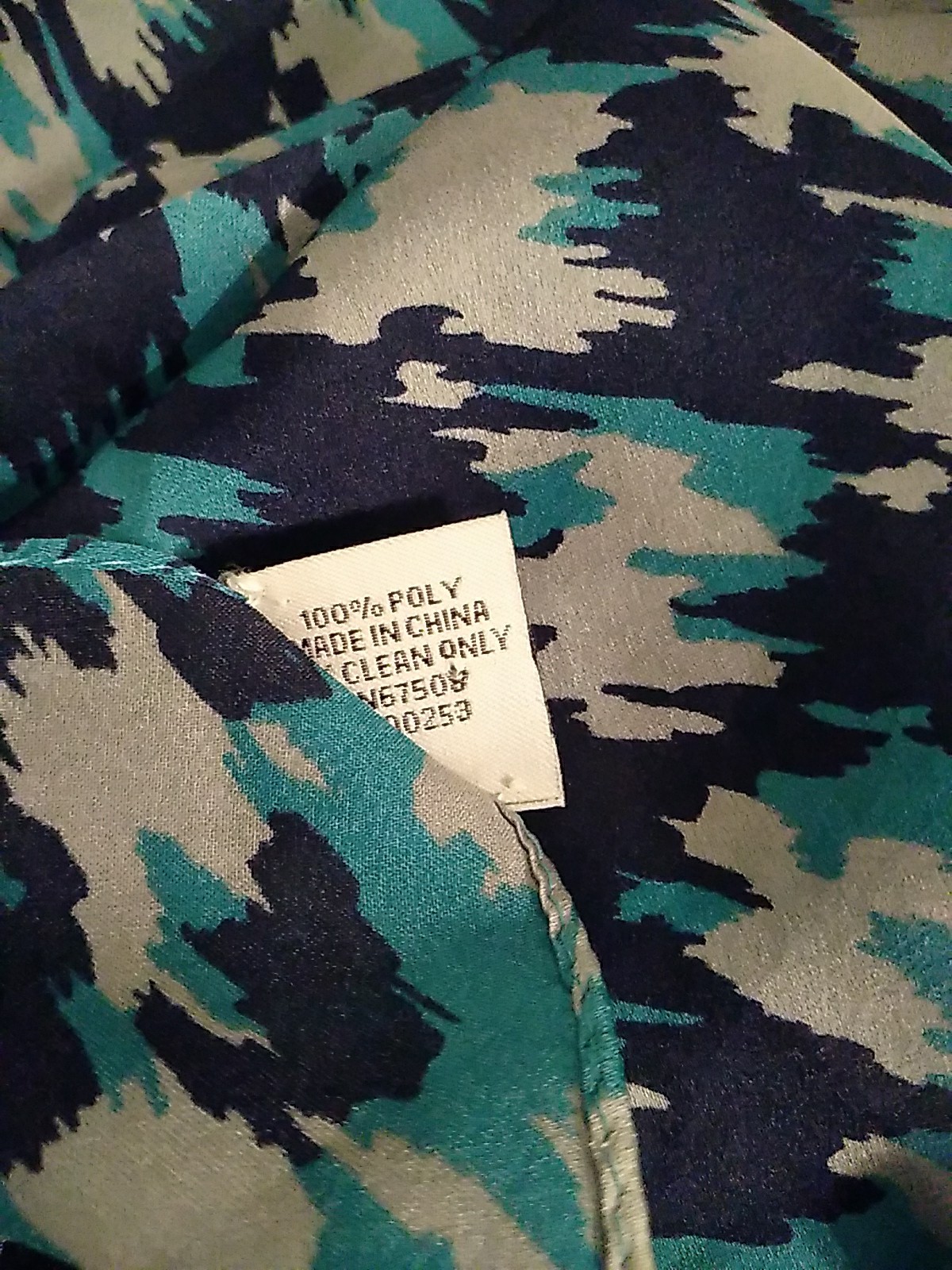 Anne Klein Scarf Rectangular Abstract Print Blue … - image 4