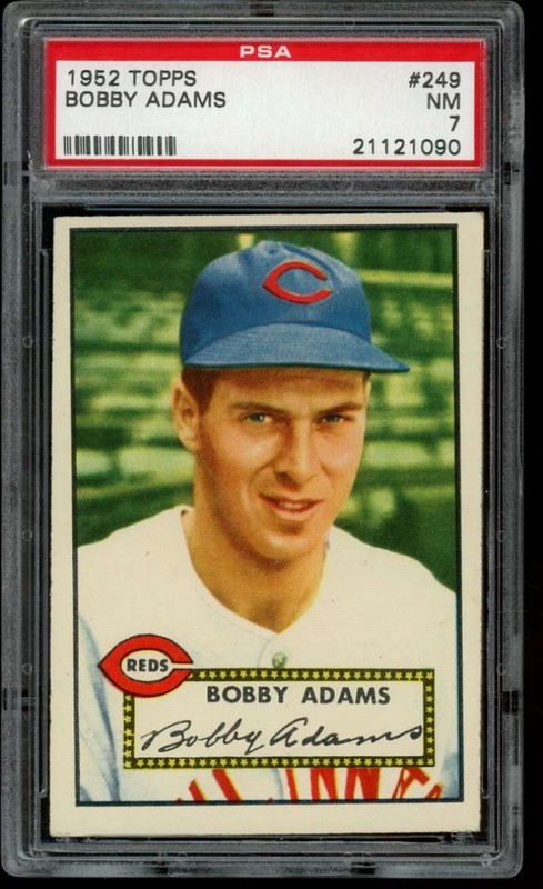 1952 Topps #249 Bobby Adams PSA 7 Cincinnati Reds  (1090)