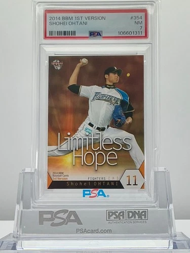 SHOHEI OHTANI 2014BBM 1ST VERSION LIMITELESS HOPE #354 PSA7!LOWPOP!(RC)