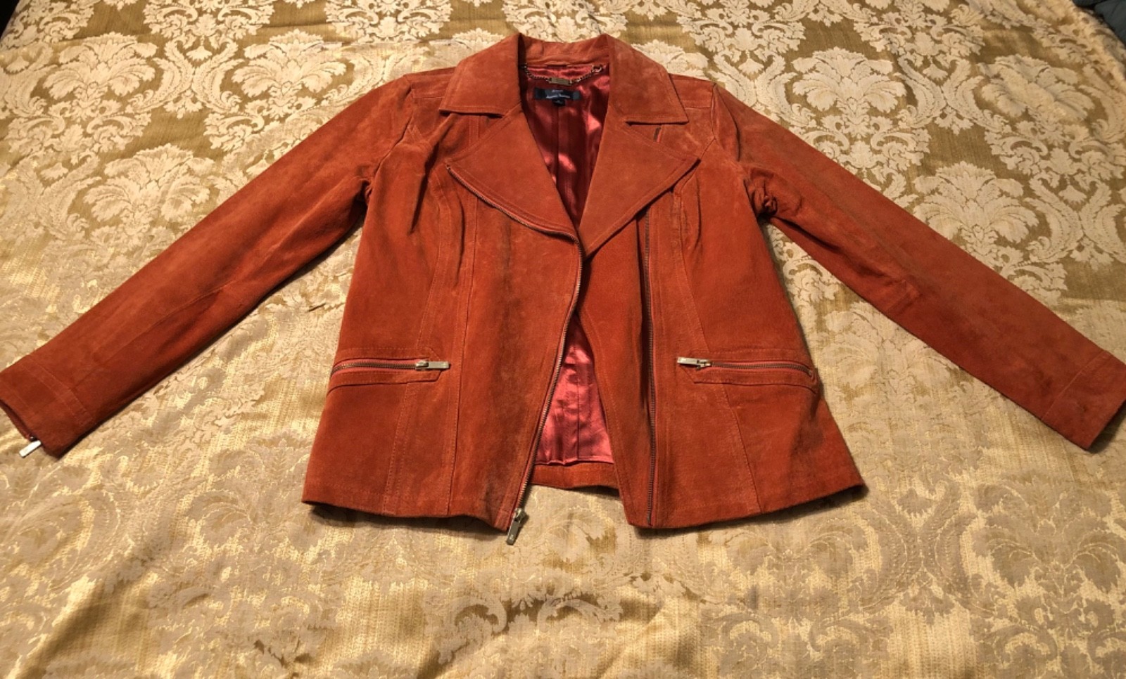 Leather suede jacket- Dennis Basso