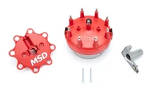 MSD Cap & Rotor Kit for Ford Duraspark V8 Red HEI Terminals External Coil 8414