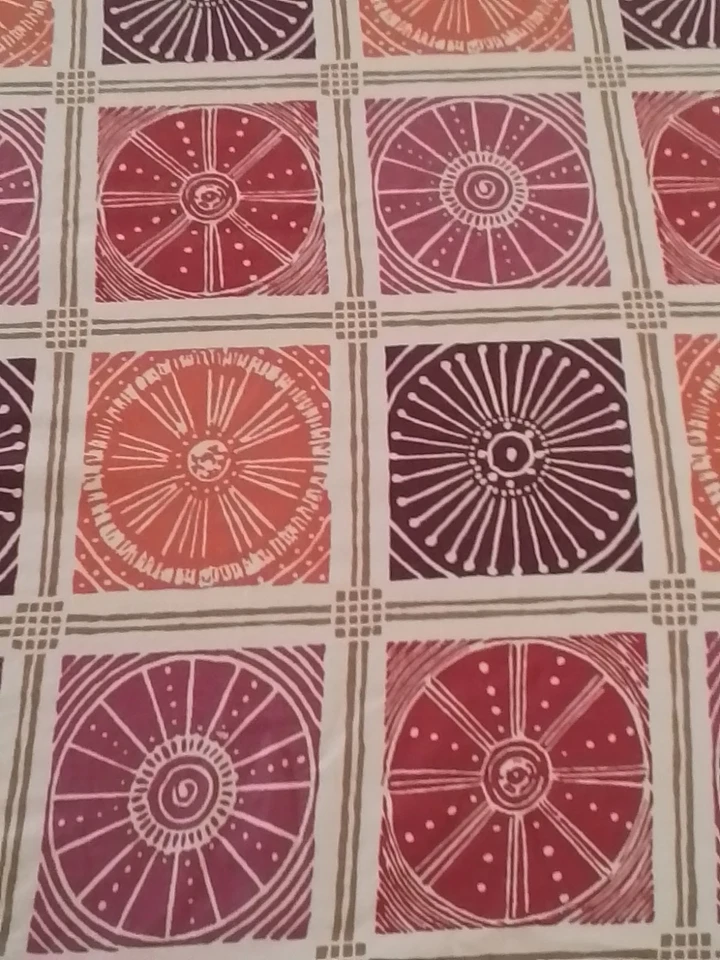 Sábana bajera plana The Company Store Queen blanca naranja púrpura algodón arándano Foto 3 de 4