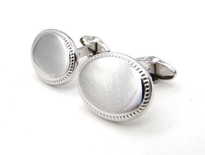Dolan & Bullock Sterling Silver Oval Cufflinks 925 No Monogram Vintage