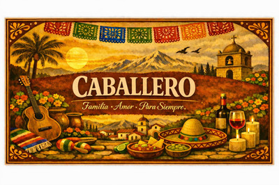 Caballero Family Name Poster 13x19 inches   Last Name Wall Art - Personalized