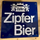 Zipfer  Bier - 13”x13” Enameled Vintage Pub Beer Sign Austrian Beer