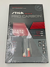 Sealed Stiga Pro Carbon Fibre Table Tennis Paddle 15.88 5.8cm Red Black T129ORD