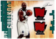 KARL MALONE - /250 - Court + Ball Dual Relics - HoF - 2001-02 Flair NNO
