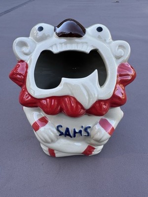 Tiki Sam s Restaurant Group 6  Ceramic Lion Fu Dog Tiki Mug Okinawa Japan