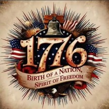 5D DIY 1776 Birth of a Nation Flag  Eagle Diamond Painting Kits for Adults,Vin