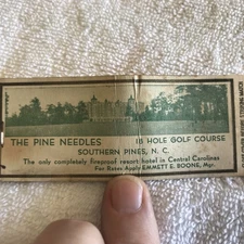 THE PINE NEEDLES VINTAGE MATCHBOOK, SOUTHERN PINES, N. C., HOWELL HOUSE