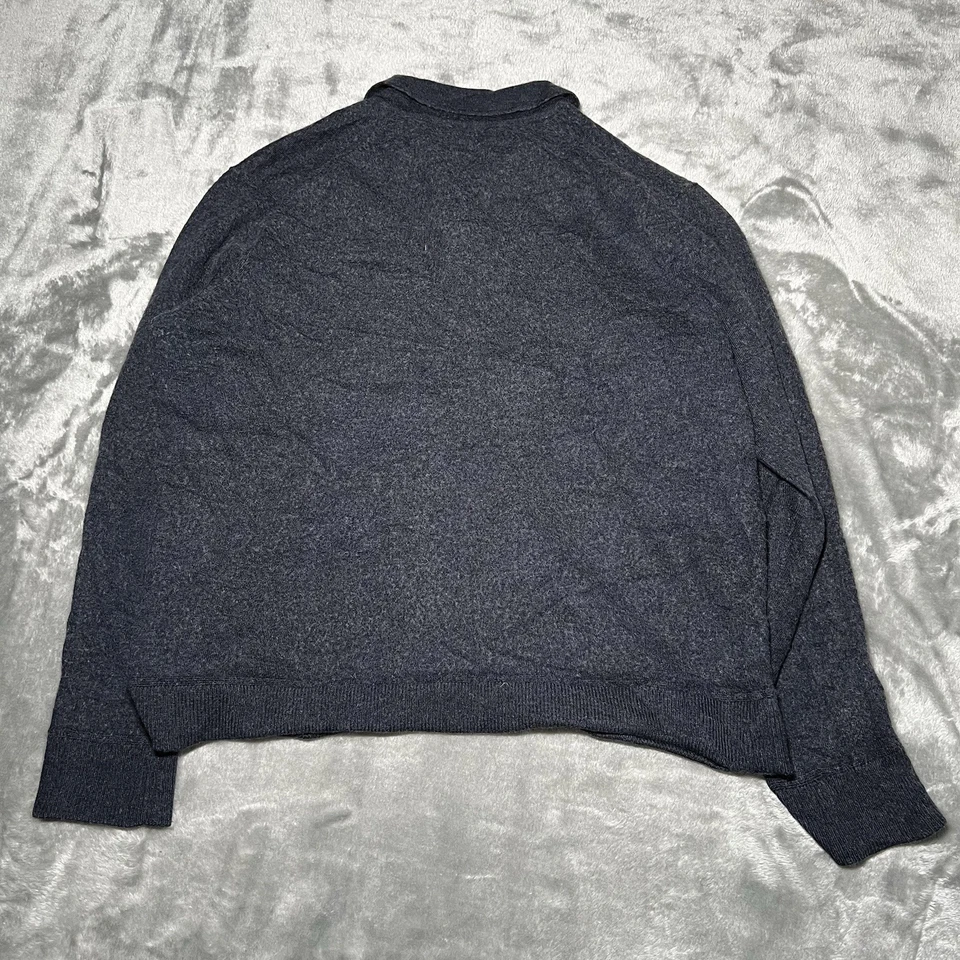 Camisa Robert Barakett Hombre Talla XL Azul Lana Merino Cachemira Polo Lujo Foto 2 de 4