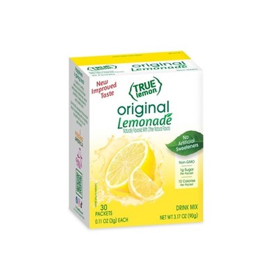 TRUE LEMON Original Lemonade Drink Mix| Made from 3.17 Ounce (Pack of 1), Red