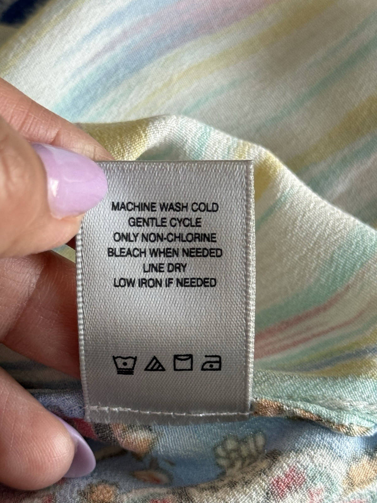 JOHN MARK Patchwork Floral Print Roll Tab Sleeves… - image 13