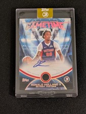 2025-26 Topps Three - Ron Holland II Game Time Graphs Auto 19/49 - Pistons 